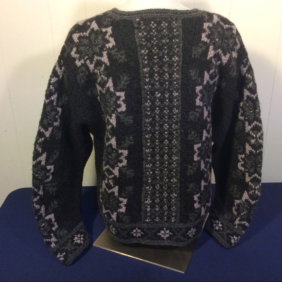 Herman Geist vintage hand knit wool sweater zip up Cardigan women’s size medium - Picture 3 of 8